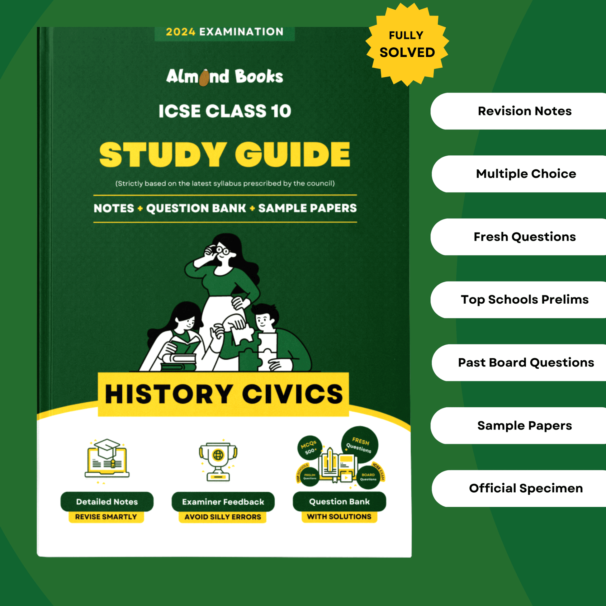 icse history civics study guide sample specimen 2024 class 10 prelims mcqs