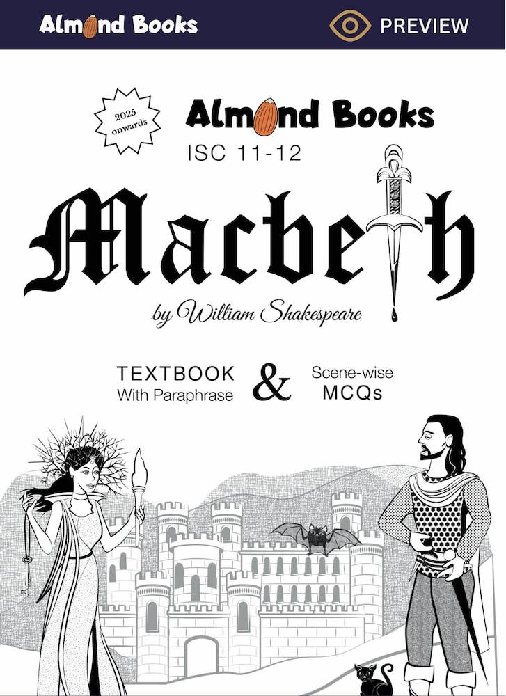 Almond Books ISC Macbeth Textbook with Paraphrase (Class 11 & 12)